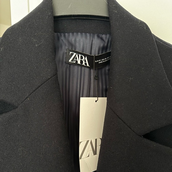 NEW ZARA WOOL BLEND SHOULDER PAD VEST XS - Picture 10 of 12